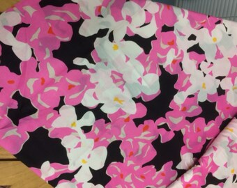Marimekko 4,50 Meter Batist für Kleider, Schals, Blusen, Vorhänge, etc. aus Finnland, rosa weiß schwarz