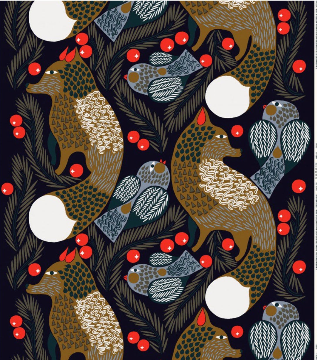 Tela Marimekko Ketunmarja, vendida por 1 yarda, magnífico estampado - Etsy  México, image size:1080x1227