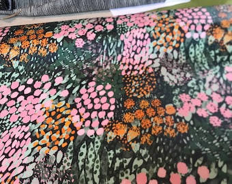 Marimekko coated Kukkameri fabric from Finland, sold by half yard, 18x56", water repellent