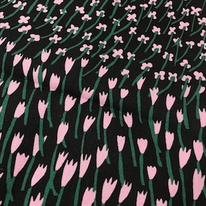 Marimekko Heavy Panama cotton, Apilainen fabric, sold by half yard, 46x140cm,  Maija Isola pink green black