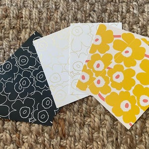Marimekko Unikko-postkaarten, set van 6, GRATIS VERZENDING
