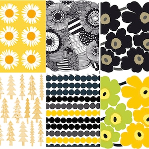 Cartões postais Marimekko Unikko, Rasymatto, Kuusikossa, conjunto de 6, FRETE GRÁTIS