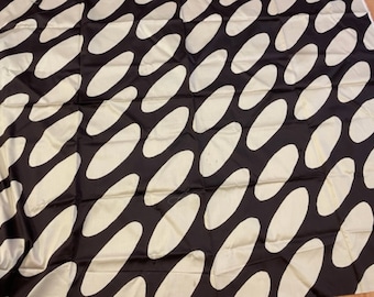 Marimekko brown beige poplin cotton fabric for clothing, 1m x 140cm, 40" x 56"