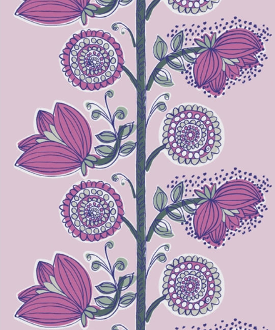 Marimekko Kissanminttu vendió corte a medida, de Finlandia, rosa púrpura -  Etsy México, image size:1080x1296