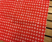 Marimekko 2.5 m Karakola cotton satin fabric , for summer dresses etc. orange white, Finland