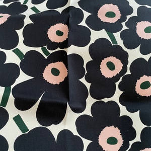 Marimekko Pieni Unikko super heavy upholstery grade cotton canvas fabric, sold by half yard