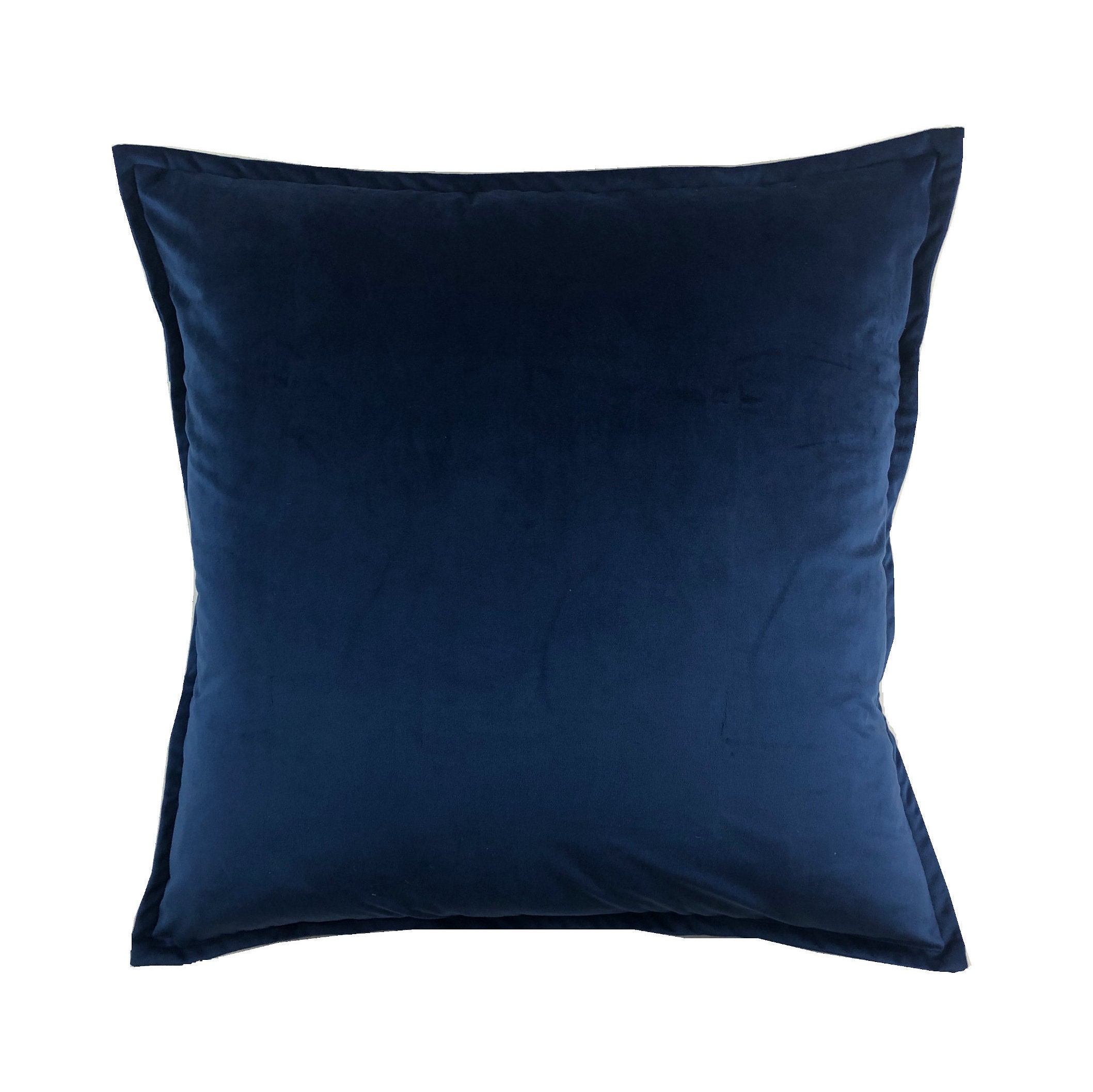 Velvet Navy Pillow // Designer Throw Pillow // Home Decor Etsy