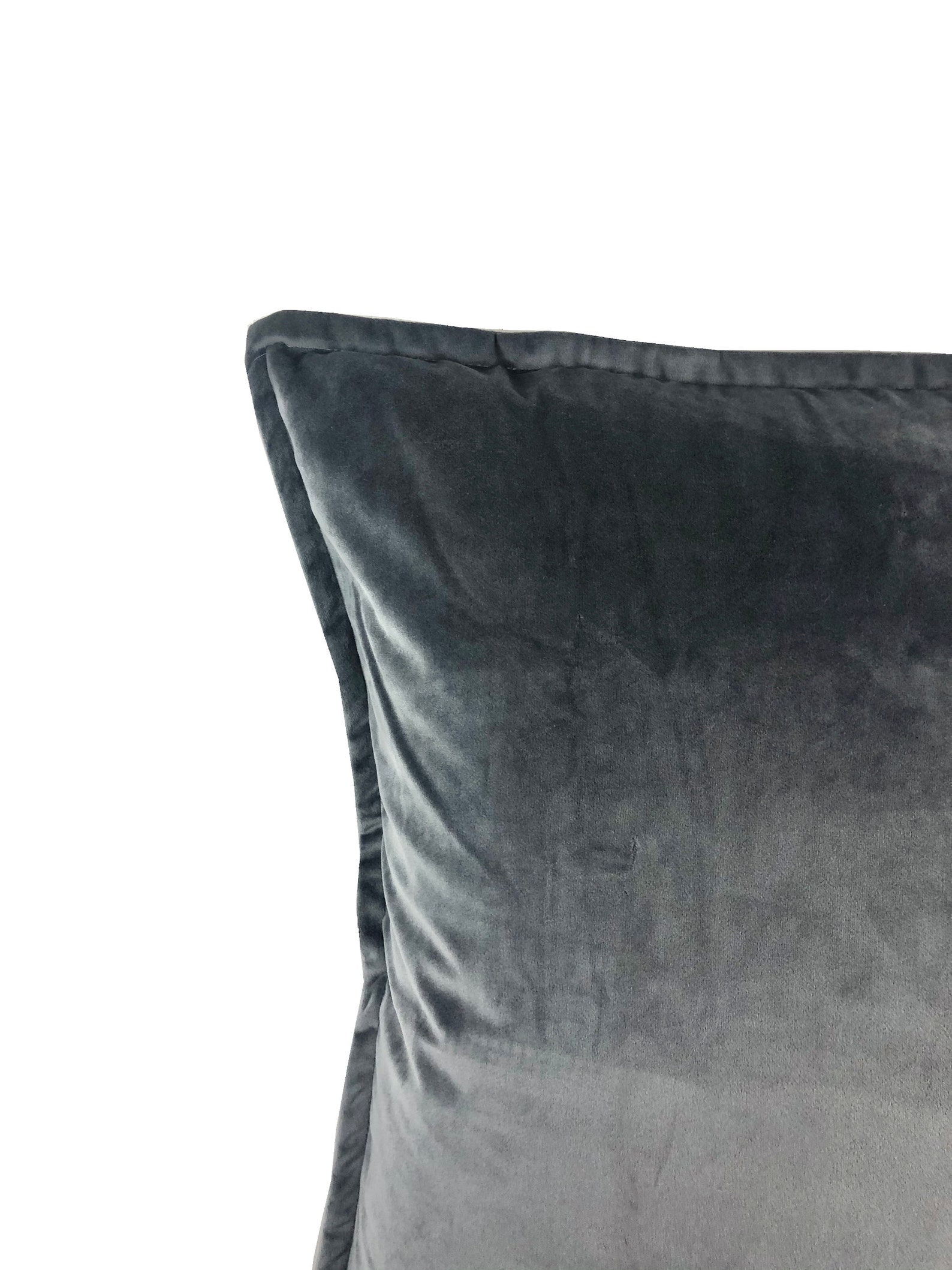Velvet Charcoal Pillow // Designer Throw Pillow // Home Decor Etsy