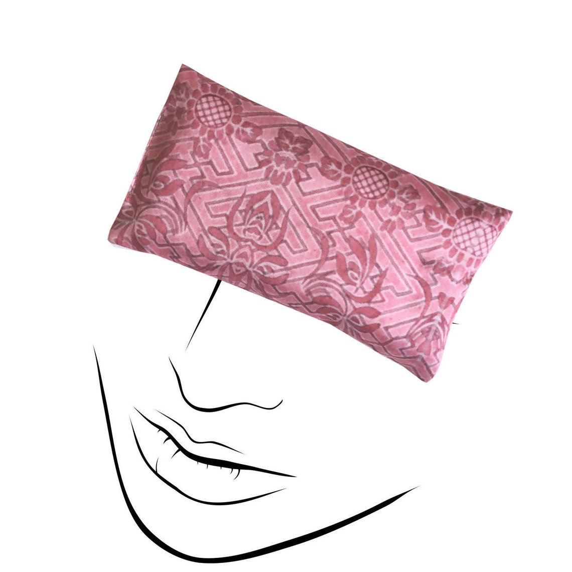 Pink Eye Pillow // Flax Seed Eye Pillow // Weighted Eye Pillow Etsy