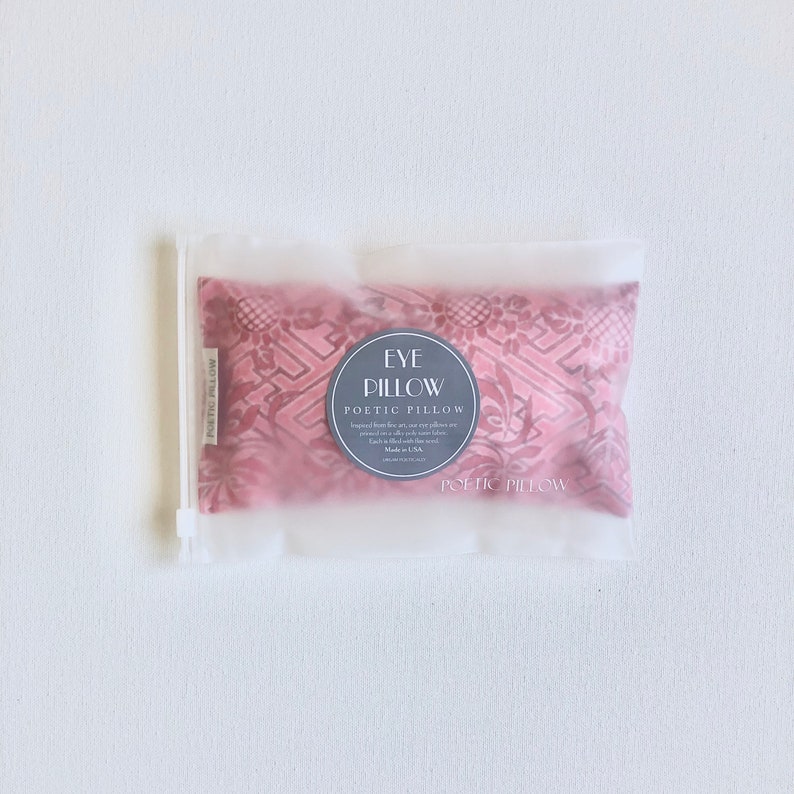 Pink Eye Pillow // Flax Seed Eye Pillow // Weighted Eye Pillow Etsy
