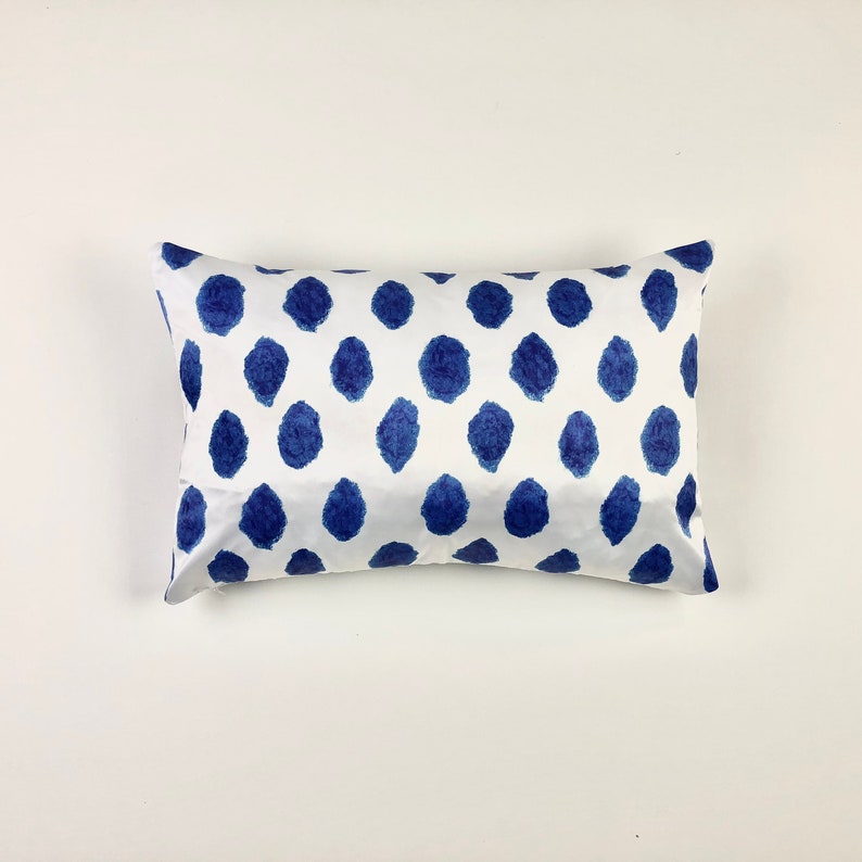 Royal Blue Polka Dot Pillow // Yayoi Kusama Pillow // Modern Etsy
