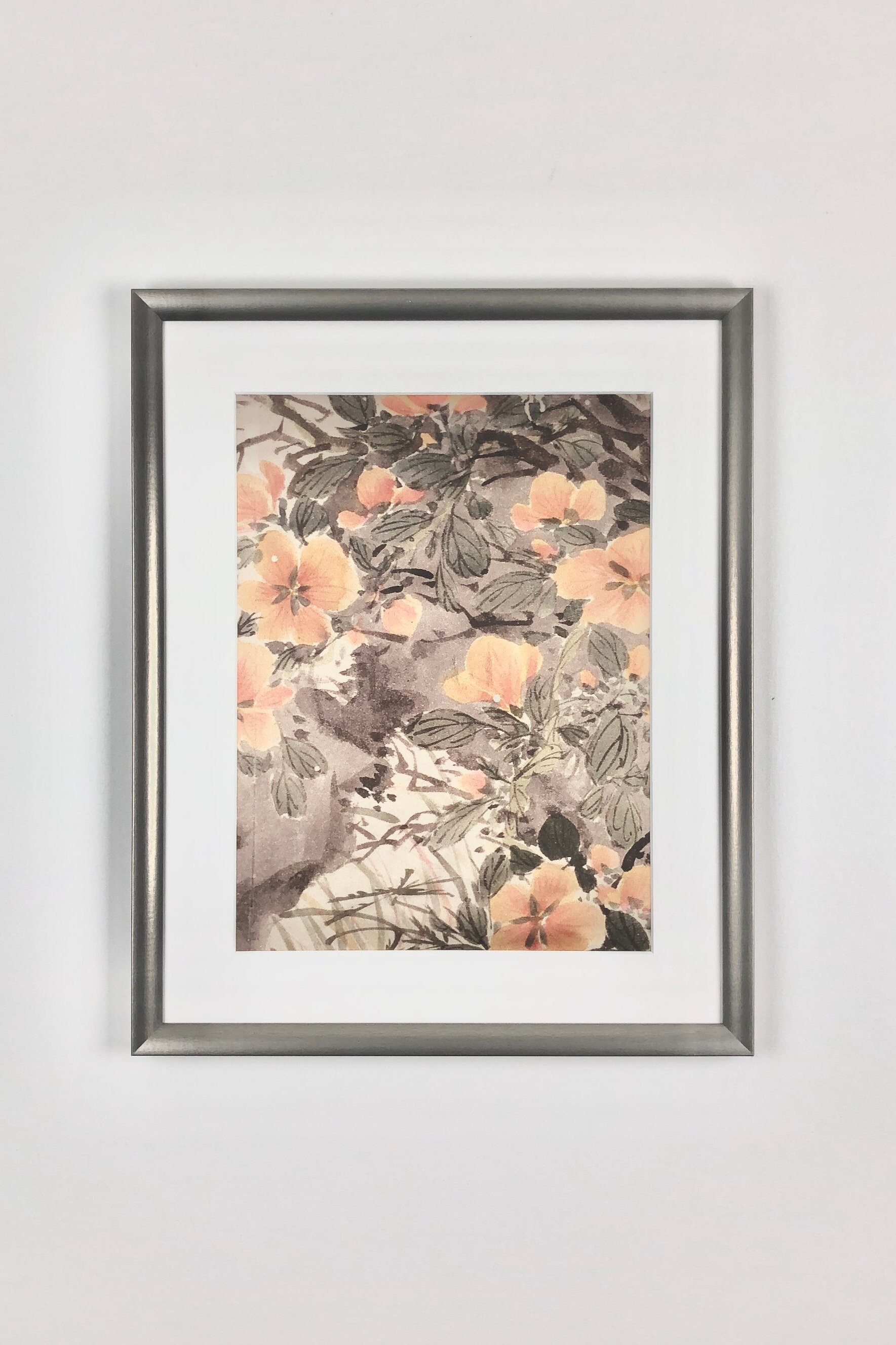 Orange Blossoms Wall Art // Asian Framed Art // Asian Wall Etsy