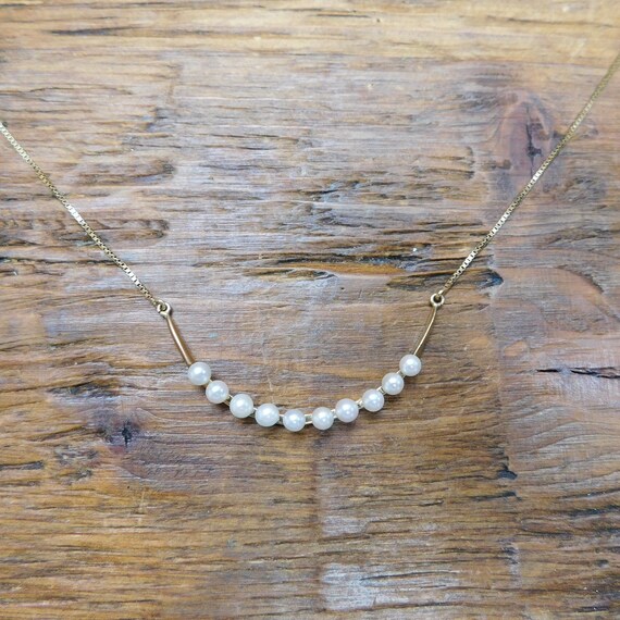 Victorian Cultured Pearl Crescent Moon Pin Convert