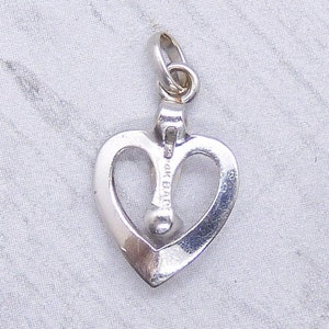 Diamond .04 Carat Heart Pendant 14k White Gold/ Valentines Gift/ Girlfriend/ Wife/ Love image 6