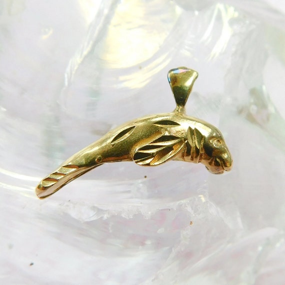 Manatee (Sea Cow) Pendant 14K Yellow Gold 14K Yell