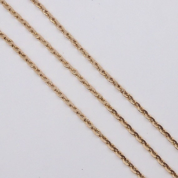 Vintage Cable Link Chain 18k Rose Gold 20" - image 2