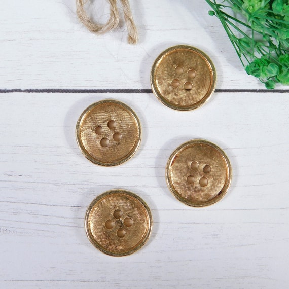 Vintage Small Gold Button 14K Gold - image 1
