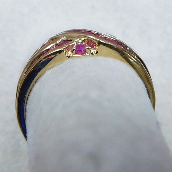 Natural Ruby .81 ctw Fashion Ring 10K Gold - image 10