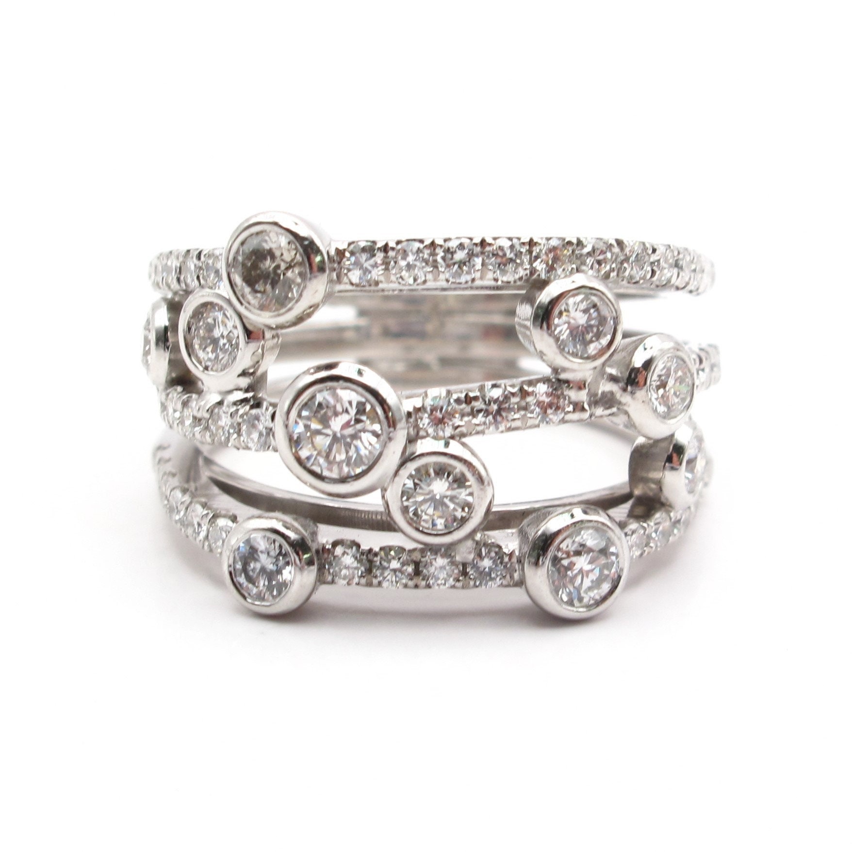 White gold shop bubble ring