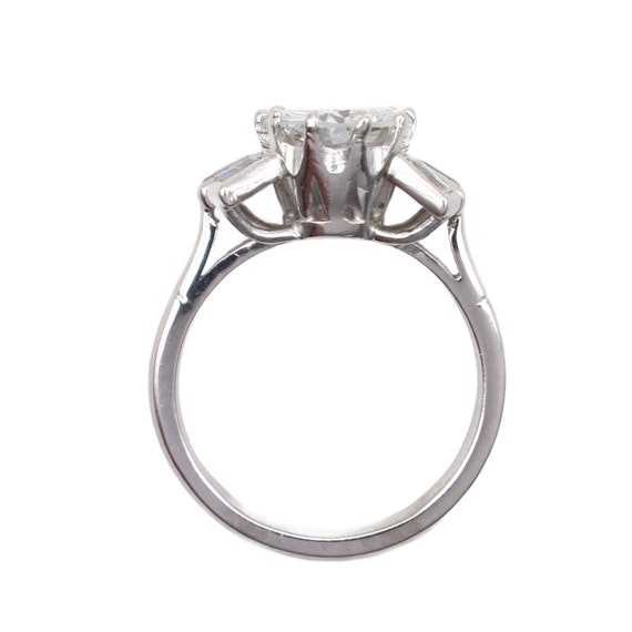 Mid Century 1950's Diamond Engagement Ring 1.99 c… - image 3