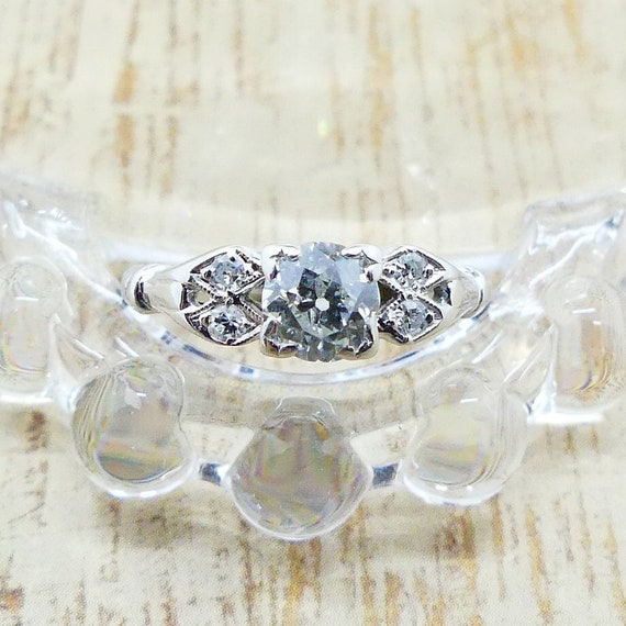 Exquisite Art Deco .65ctw Diamond Engagement Ring 