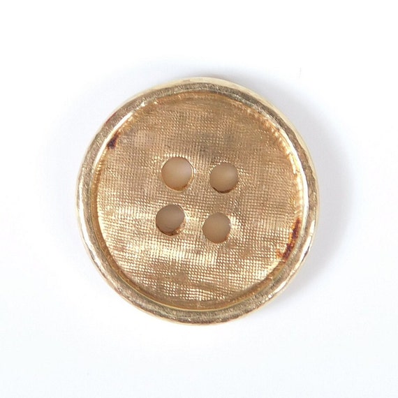 Vintage Small Gold Button 14K Gold - image 2