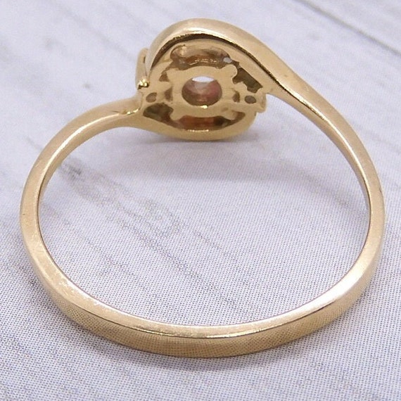 Petite Ruby and Diamond .22 ctw Ring 14k Gold - image 5