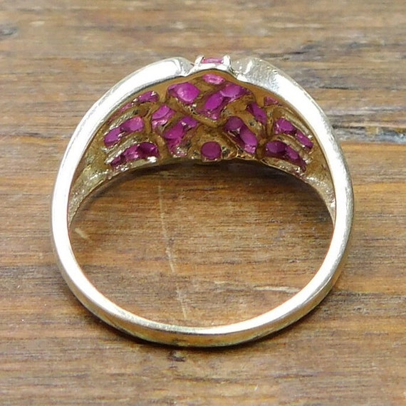 Natural Ruby .81 ctw Fashion Ring 10K Gold - image 5