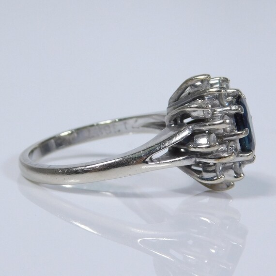 Sweet 1.58ctw Sapphire & Diamond Ring 14K White G… - image 3