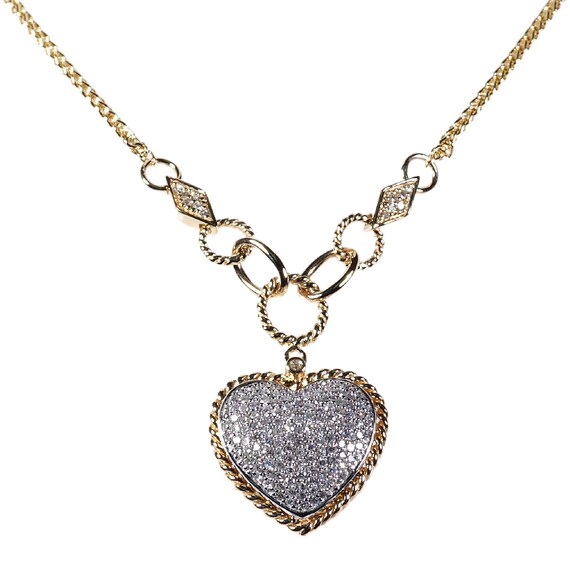 Effy 14K Tri-Color Gold Diamond Hearts Pendant, 0.38 TCW – effyjewelry.com
