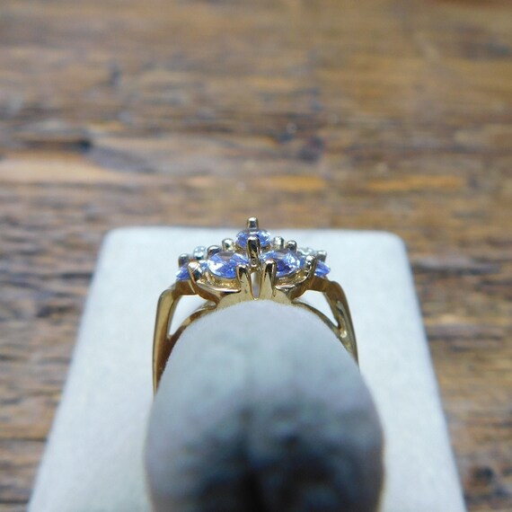 1.83 ctw Iolite and Diamond Ring 14k Gold - image 8