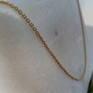 K18 Yellow gold chain.Solid gold necklace.Fine art gold chain.Gold necklace for her.Gold chain for her.Gold chain for baptism.18k necklace