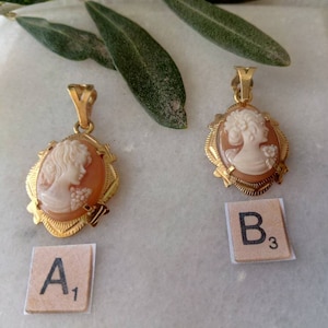 18k Solid Gold Impressive pendant-Real Cameo pendant-Cameo Carved by hand-Cameo necklace-Gold Pendant for her-Cameo Jewelry-Cameo gold charm