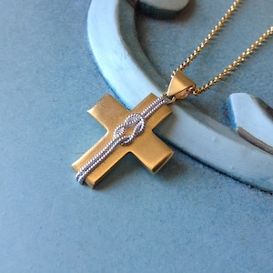 KNOW HOW Photo Gallery K22 Massiv Gold Herkulesknoten Männerkreuz,Taufkreuz,18k Herrenkreuz,22k Goldkreuz,K22 Kreuz,K18 Kreuz,Taufkreuz