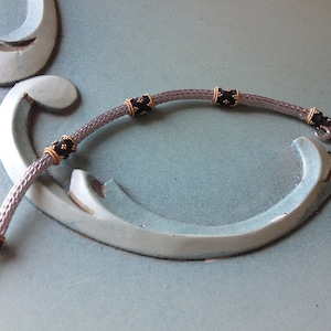 Pulsera de estilo bizantino en plata de ley 925 bañada en rodio negro y oro de 22 quilates. Joyas bizantinas de lujo, arte griego hecho a mano, cadena hecha a mano
