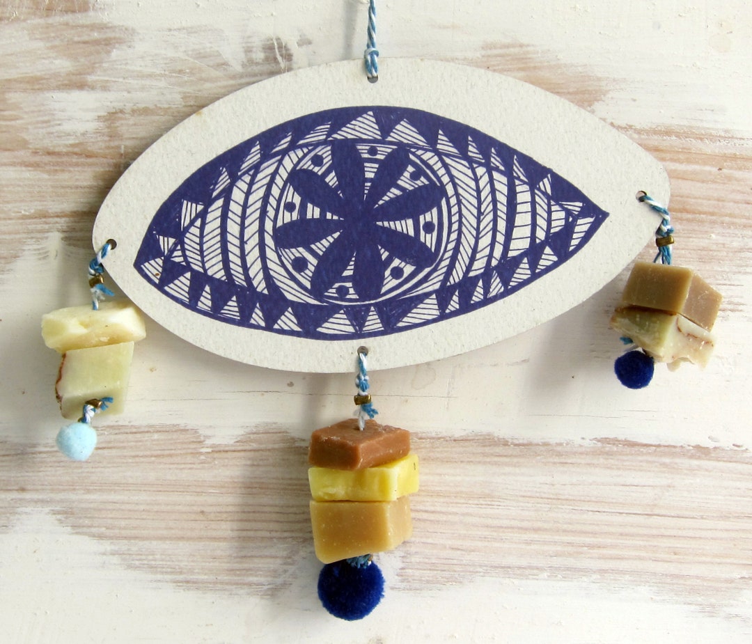 Evil Eye Protection Wind Charm/ Hand Made Wind Charm With Soaps and Pon