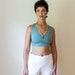 Shanti Criss Cross Back Yoga Bra | Crop Top | Sports Bra in Jasper Green