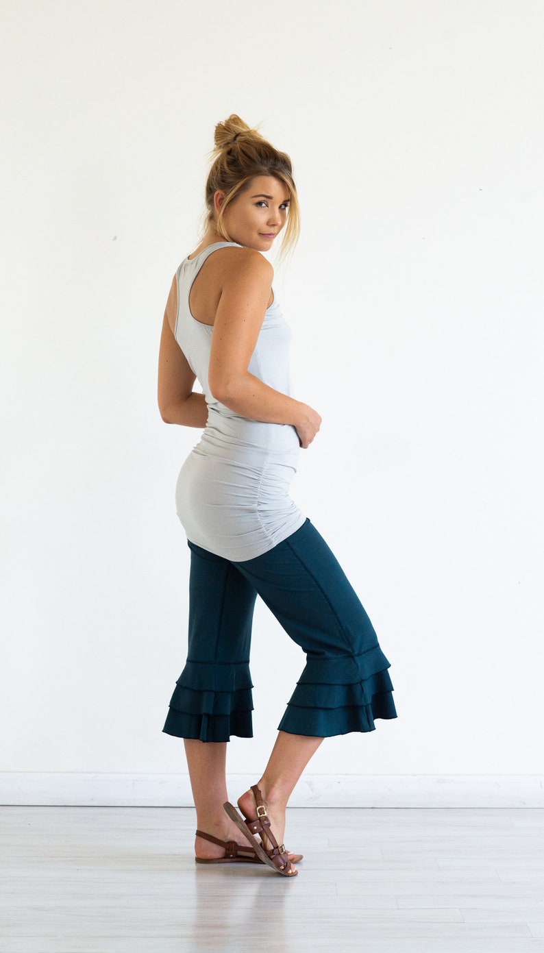 Long Cinched Tank Top Ruched Sides Long Yoga Tank Top Etsy