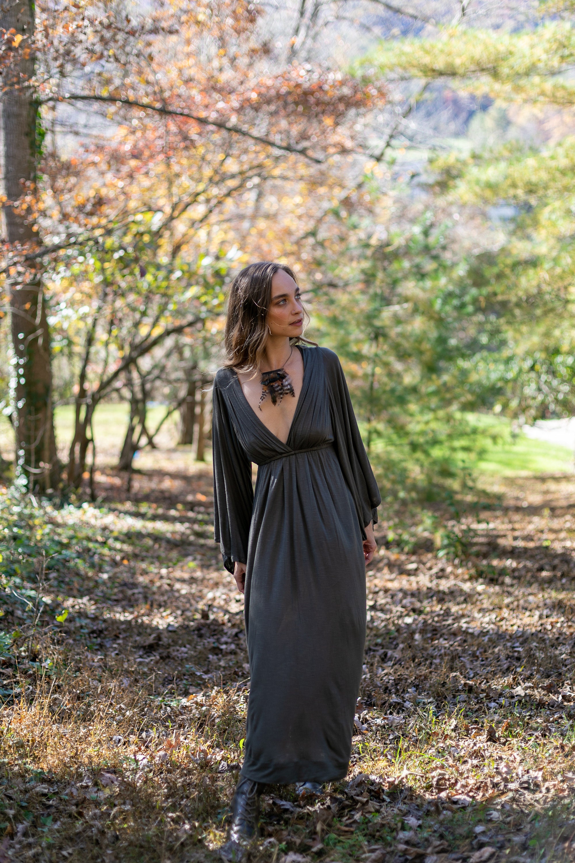 Plain Boho Maxi Dress Etsy UK