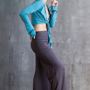 Yoga Wrap Top w/ Tie Front image 3