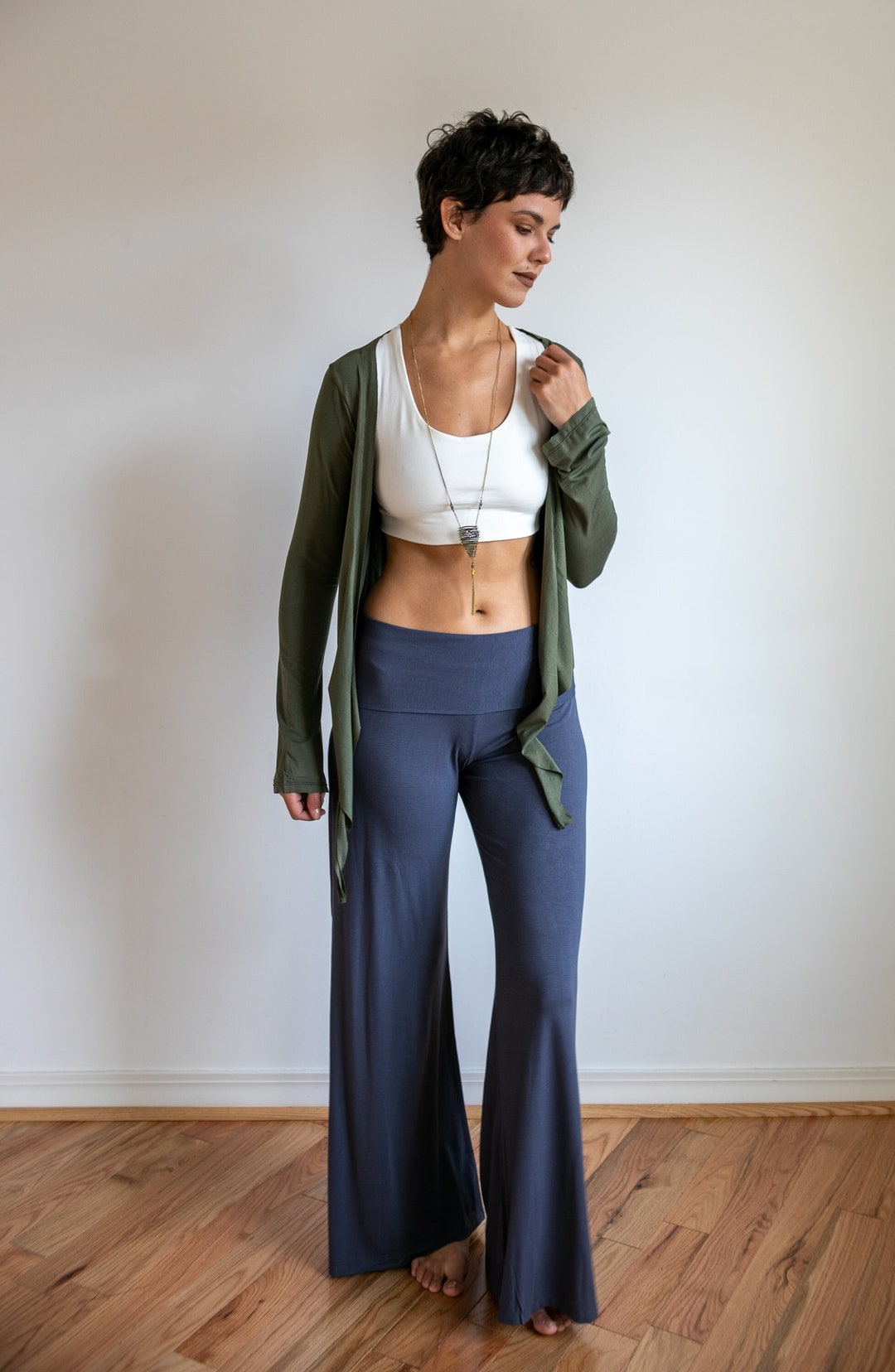 Fold-Over Pleated Straight-Leg Pants main image 0