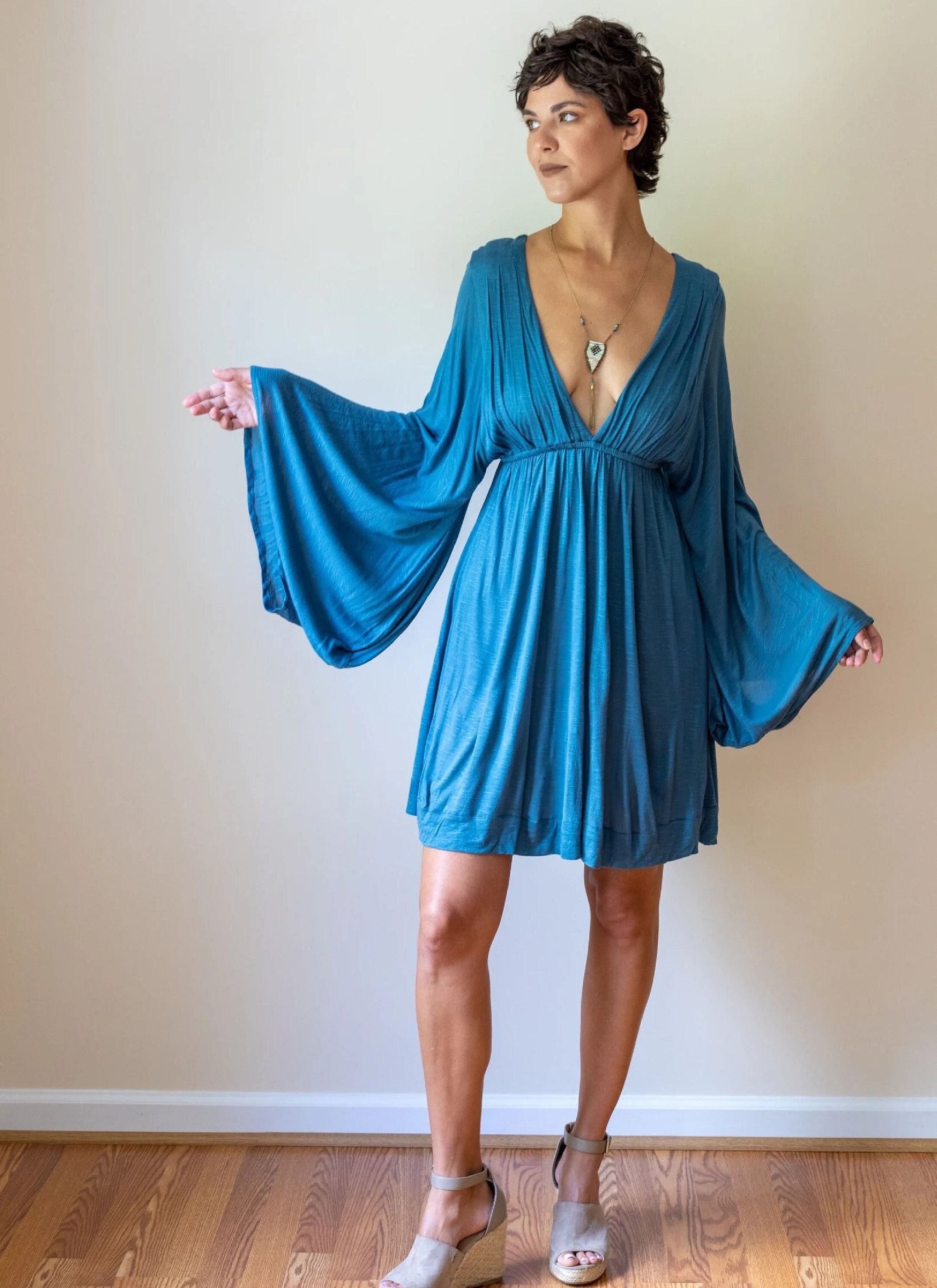 long sleeve knit maternity dress Colette Premium Long Sleeved Ribbed Knit Maxi Dress in Slate