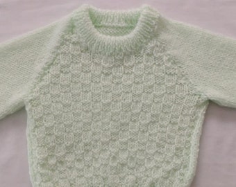 hand breien Kleding Jongenskleding Babykleding voor jongens Truien een van een soort. Baby boy trui ingewikkeld patroon 6-9 maanden 