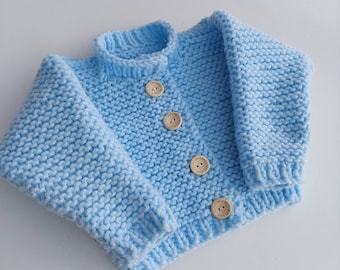 9m Blue Baby Boy Cardigan