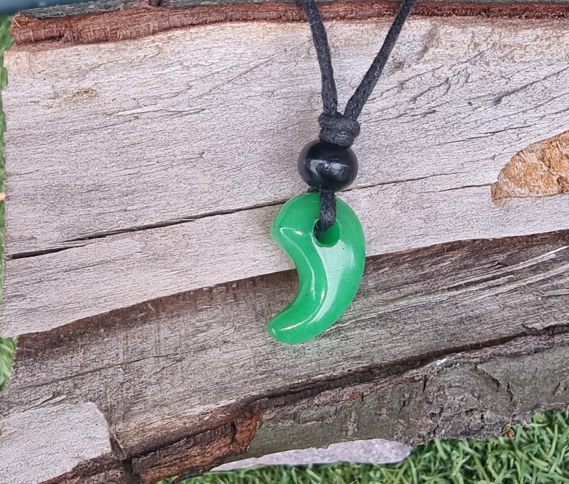 Japanese Shinto Green Jade Magatama Personal Protection Stone - Etsy