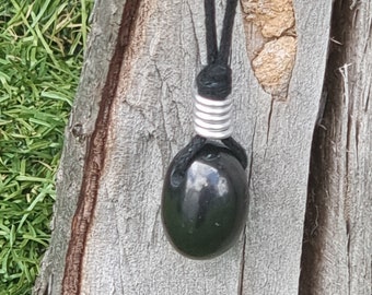 Russian Shungite Hand Drilled Stone Pendant The Miracle EMF/Health Protection On A Fully  Adjustable Sliding Knot Waxed Cord.