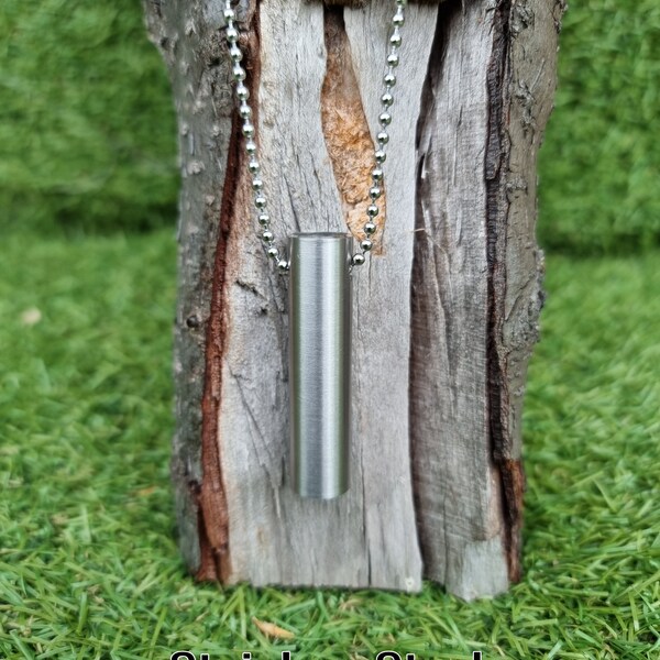 Handmade Stainless Steel Japanese  Kisoku Breathing Tube Pendant Helping  To Relieve Stressful Situations, Anxiety, Asthma, Panic Attacks