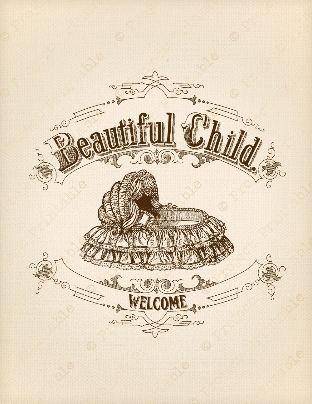 Welcome New BABY Instant Download Printable Boy Girl Nursery | Etsy