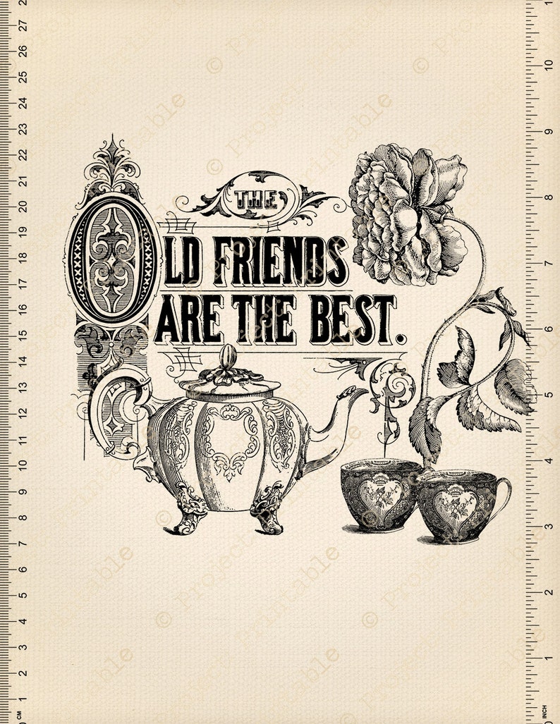 Instant Download Printable FRIENDS quote TEAPOT Tea Cups Etsy