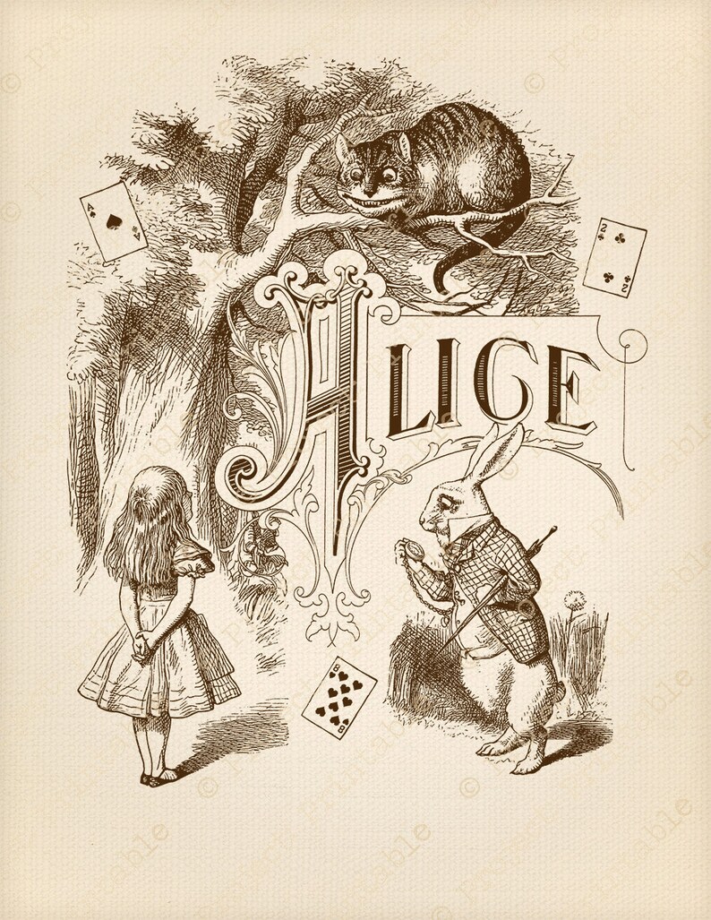 ALICE in WONDERLAND Printable Instant Download Clipart | Etsy